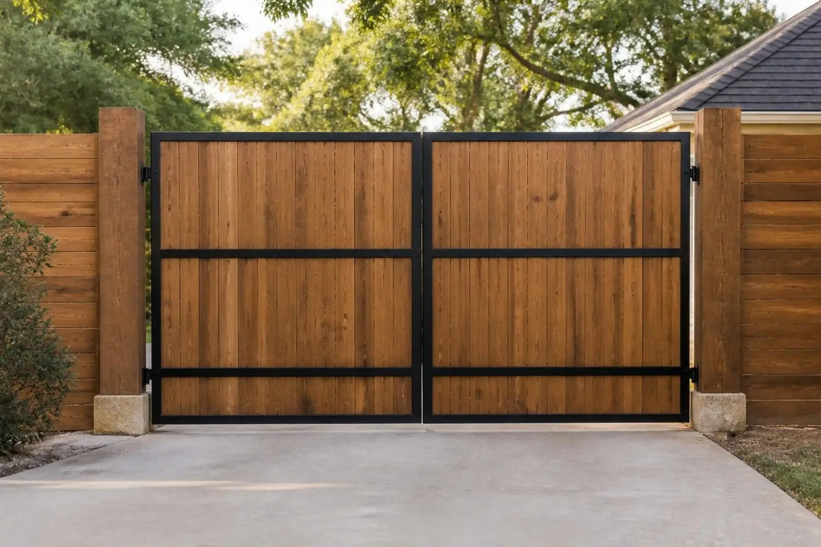 Double wood drive gate
